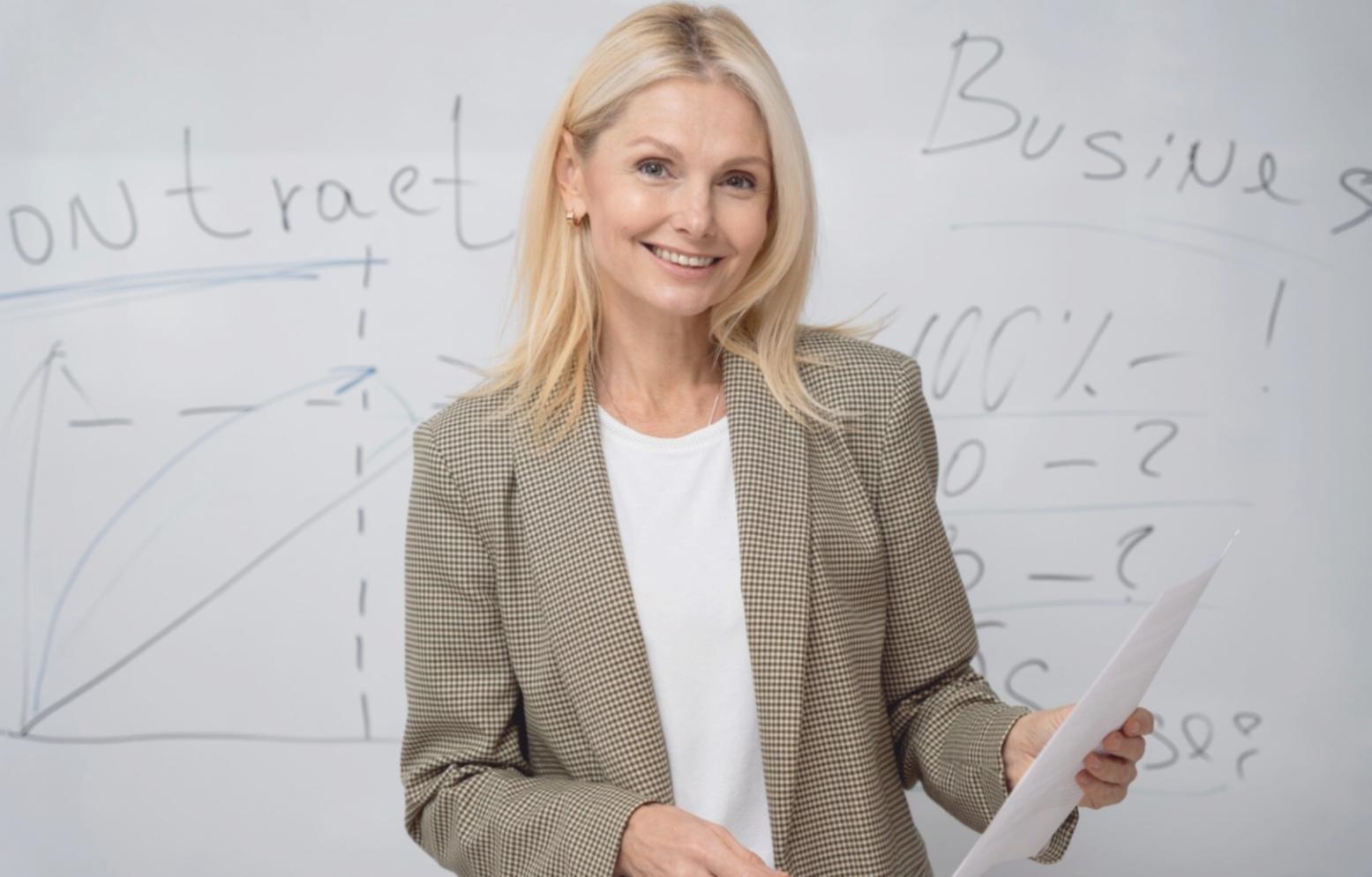 Entrepreneur reviewing financial documents and planning business strategy
